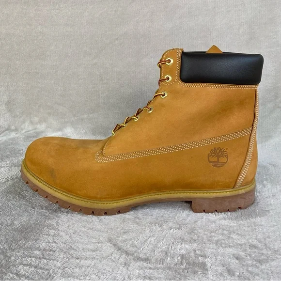 Timberland Premium 6 inch Men's Boots 18 M Wheat Nubuck Waterproof Insulated NEW